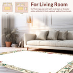 Ornate Floral Vine Border Rug
