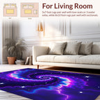 Cosmic Swirl Vibrant Neon Spiral Rug