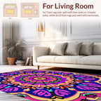 Vibrant Abstract Mandala Pattern Rug