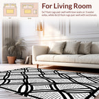 Art Deco Geometric Pattern Square Design Rug