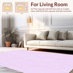Abstract Swirls Pattern Lavender Rug