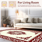 Ornate Crest With Decorative Border Design Rug