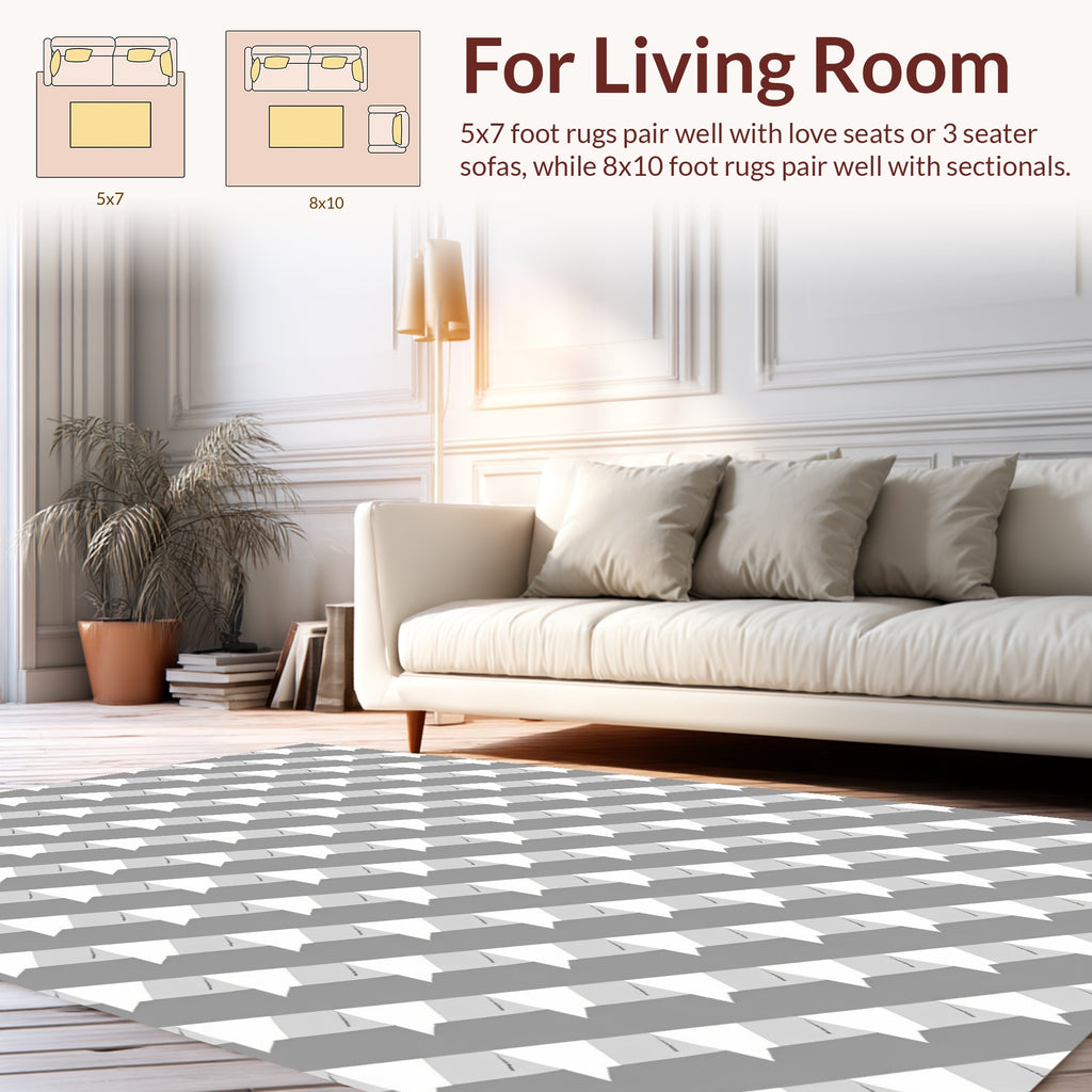 Diagonal Bunting Pattern With Shades Rug