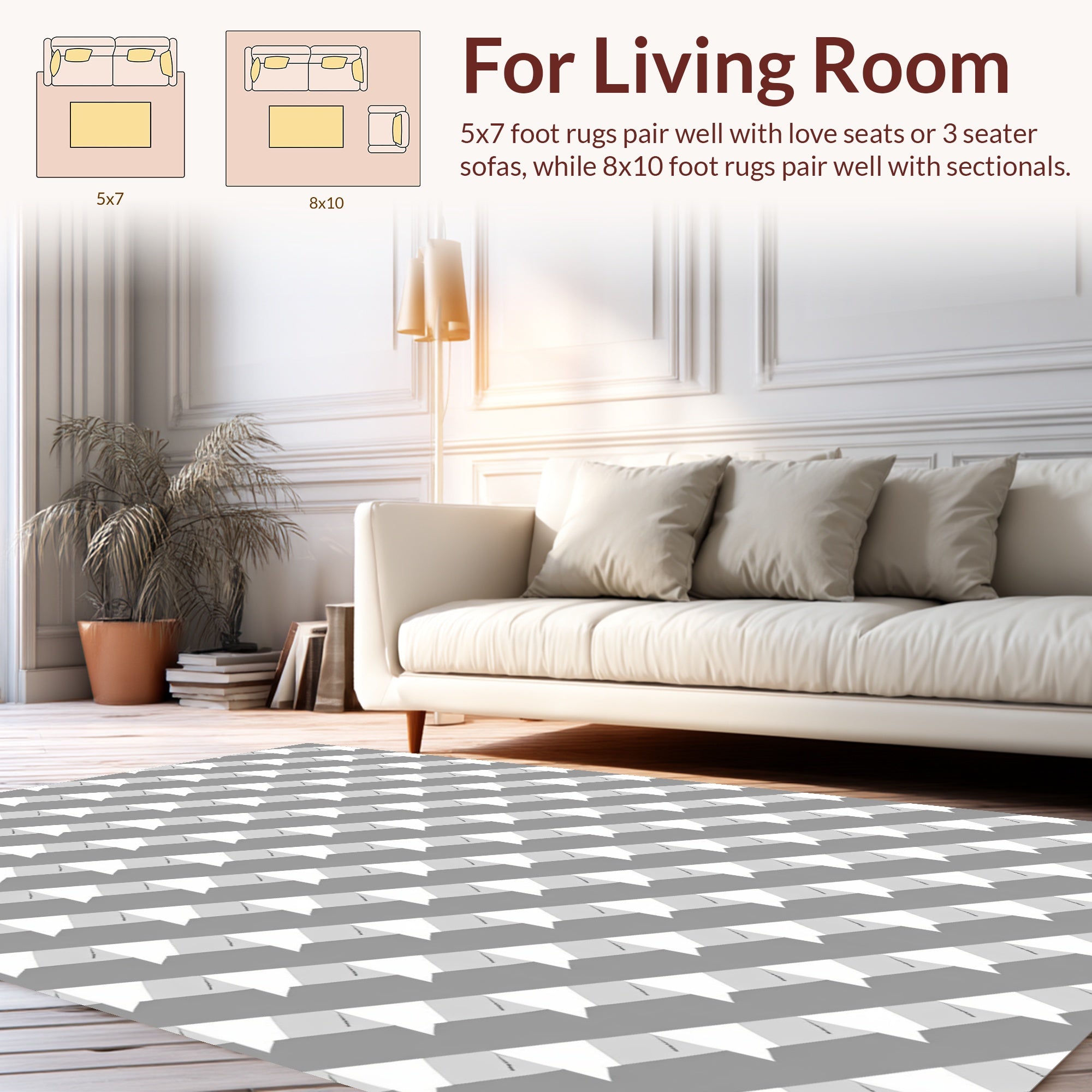 Diagonal Bunting Pattern With Shades Rug
