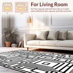 Bold Geometric Abstract Line Art Rug
