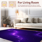 Vibrant Starry Purple Swirl Rug