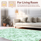 Art Nouveau Green Floral Vines Rug