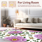 Floral Butterfly Pattern Design Rug