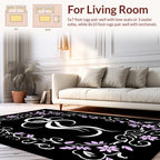 Elegant Floral Scrollwork Abstract Design Rug
