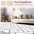 Monochrome Intersecting Geometric Lines Rug