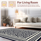 Abstract Geometric Maze Pattern Rug
