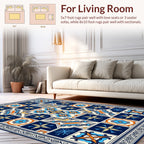 Ornate Geometric Tile Inspired Rug