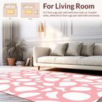 Pink Organic Abstract Shapes Rug