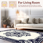 Classic Floral Medallion Border Design Rug