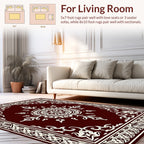 Exotic White Floral Mandala Pattern Rug