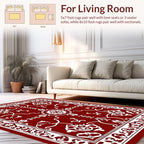 Classic Floral Vine Border Design Rug