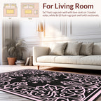 Classic Floral Symmetry Frame Design Rug
