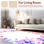 Pink Purple Abstract Flow Pattern Rug