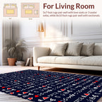 Ancient Script and Symbol Pattern Rug
