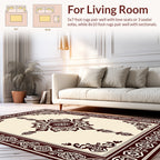 Elegant Floral Medallion Mandala Pattern Rug