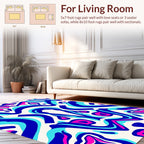Vibrant Abstract Swirls Pattern Rug