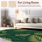 Green Leaf Pattern Vines Rug