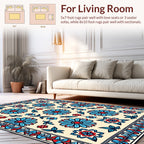 Bold Floral Medallion Pattern Rug