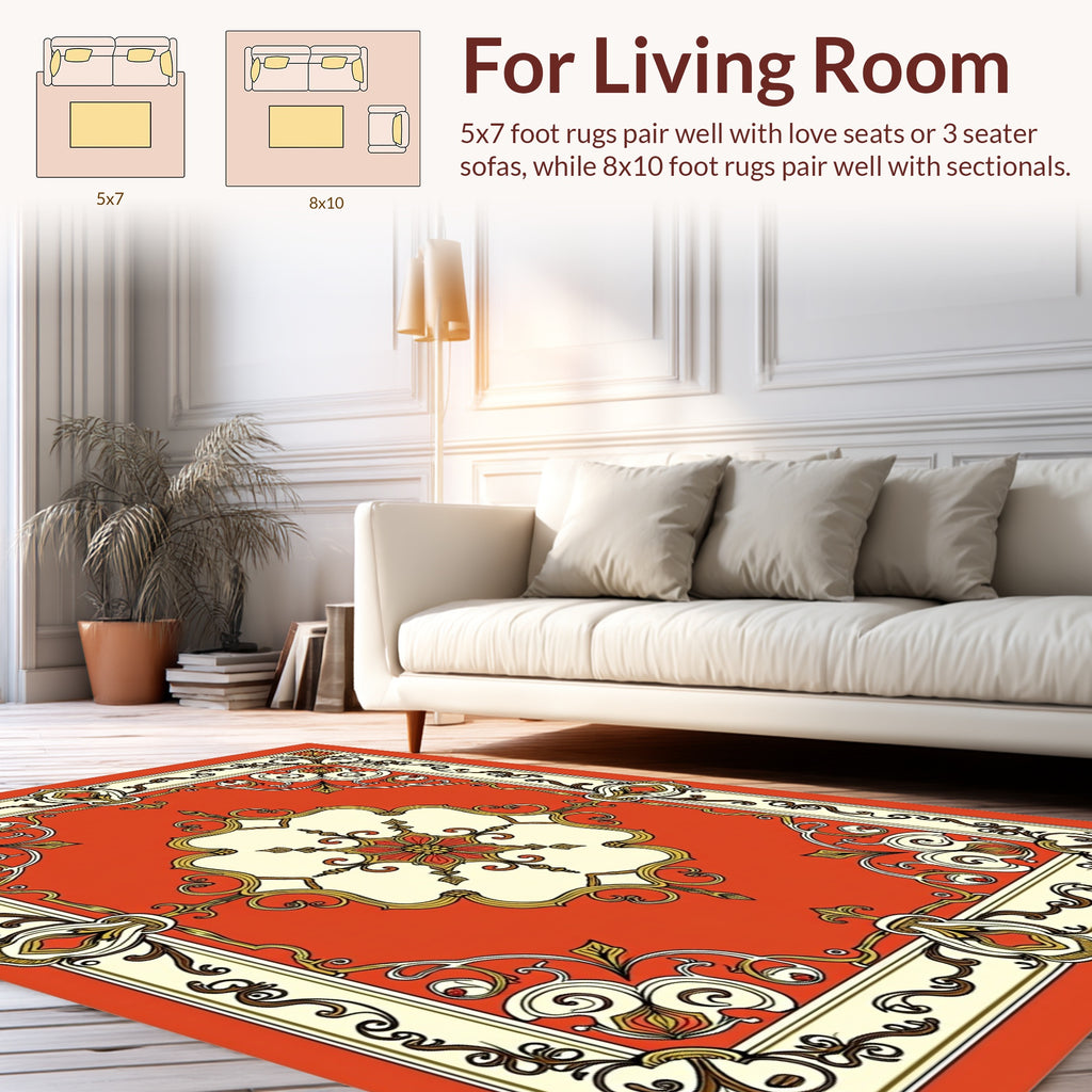 Elegant Ornate Floral Medallion Rug