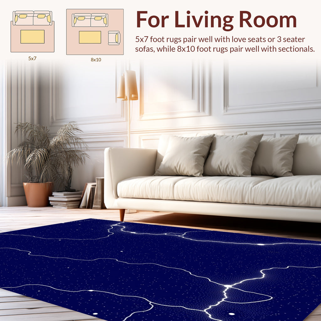 Cosmic Connection Lines Pattern Rug