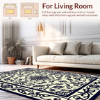 Ornate Floral Scrollwork Pattern Rug