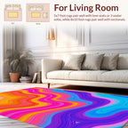 Vibrant Abstract Swirl Pattern Design Rug
