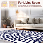 Abstract Geometric Maze Pattern Rug
