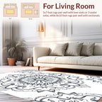 Intricate Floral Mandala Pattern Rug