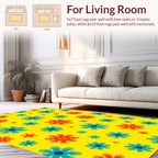 Retro Flowers Pattern Rug