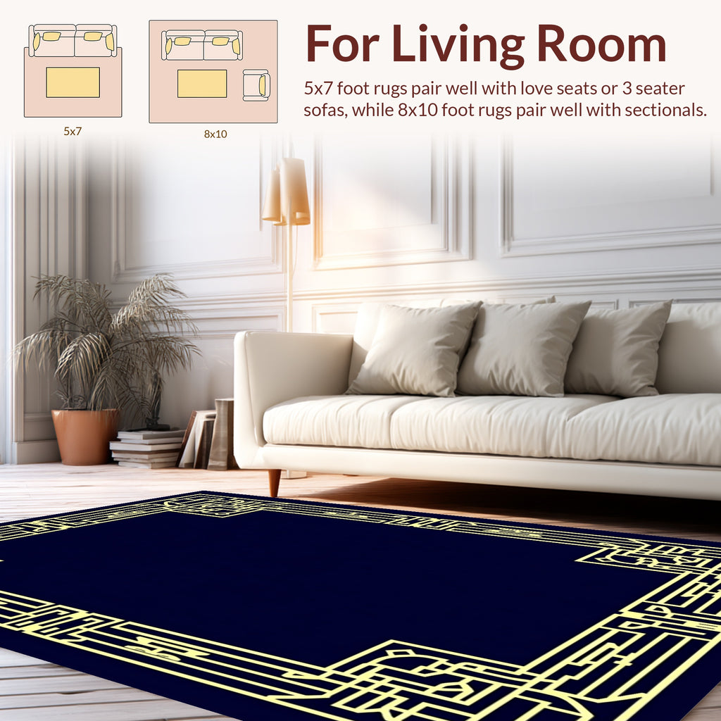 Art Deco Geometric Lines Rug