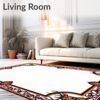 Regal Deer Woodland Corner Border Rug