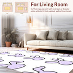 Cute Purple Bunny Pattern Rug