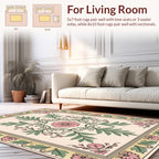 Floral Leafy Scrollwork Traditional Rug
