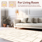 Geometric Pattern With Gold Lines Rug
