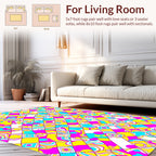 Bright Checkerboard Abstract Pattern Rug