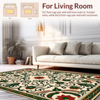 Art Nouveau Floral Swirl Pattern Rug