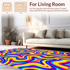 Vibrant Swirl Pattern Design Rug
