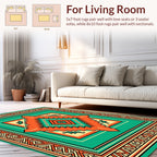 Bold Geometric Diamond Pattern Rug