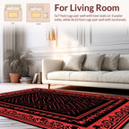 Abstract Geometric Labyrinth Design Rug