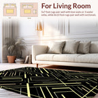 Art Deco Geometric Stripe Pattern Rug