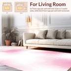 Soft Pink Abstract Burst Rug
