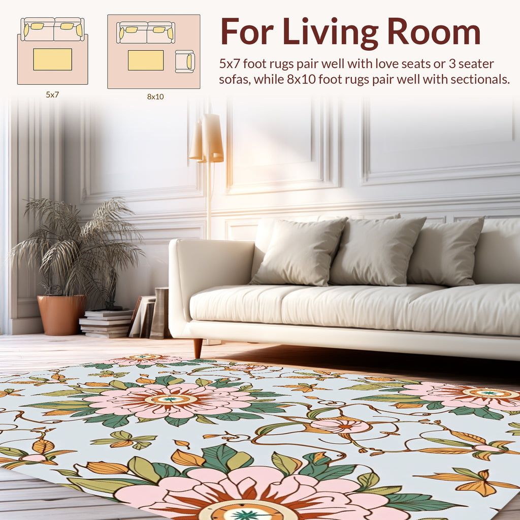 Vintage Floral Pattern Delight Rug