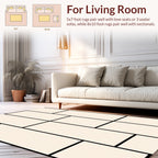 Geometric Abstract Panel Design Rug