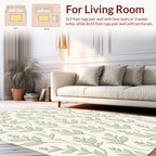 Botanical Branch Pattern Print Rug