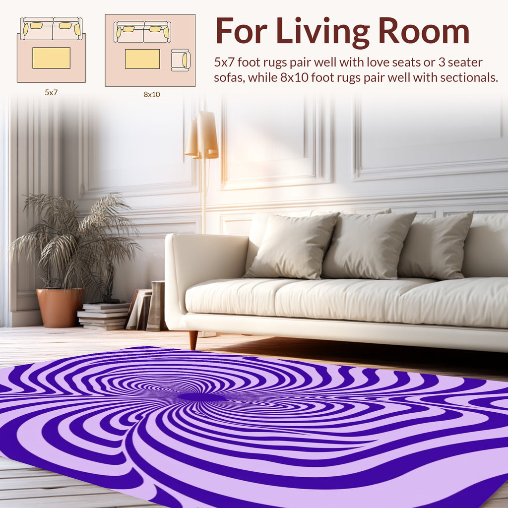 Dazzling Swirling Pattern Design Rug